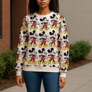 Disney Women's Mickey Mouse Sweatshirt - Medium